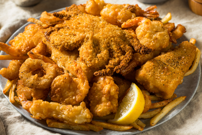 Fried Seafood Plate - Giant Crab Seafood